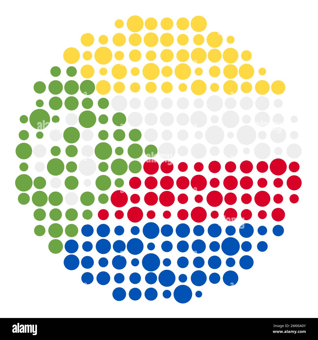 Illustration de la carte des Comores avec motif génératif Pixelated Silhouette Illustration de Vecteur