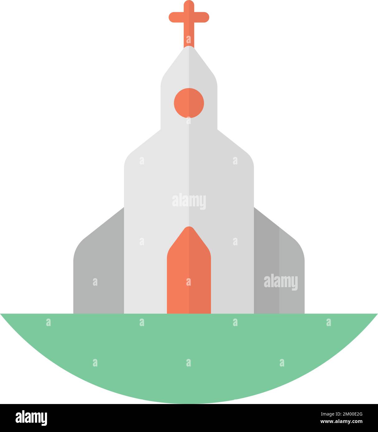 illustration de la chapelle de mariage dans un style minimaliste isolée sur fond Illustration de Vecteur