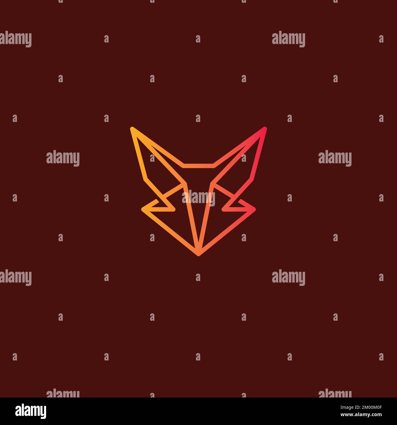 Fox Modern Design. Logo Outline Fox. Icône Fox Illustration de Vecteur