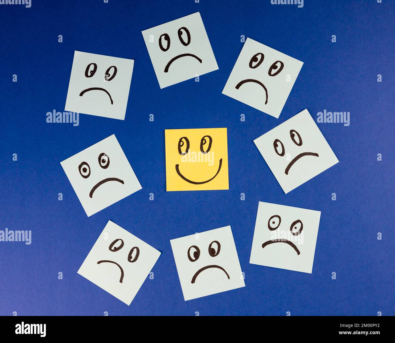 Smiley positive negative post it Banque de photographies et d’images à ...