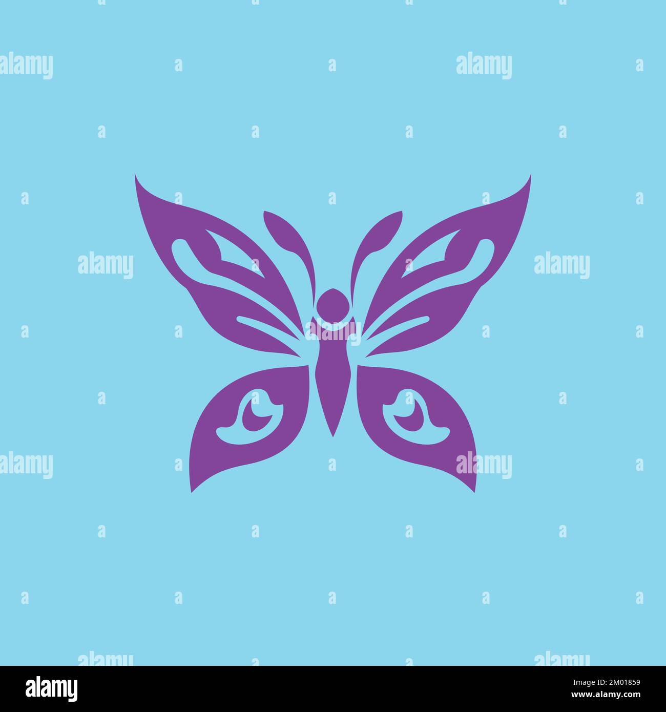 Logo papillon abstrait avec modèle vectoriel de couleur rose dans l'illustrateur Illustration de Vecteur