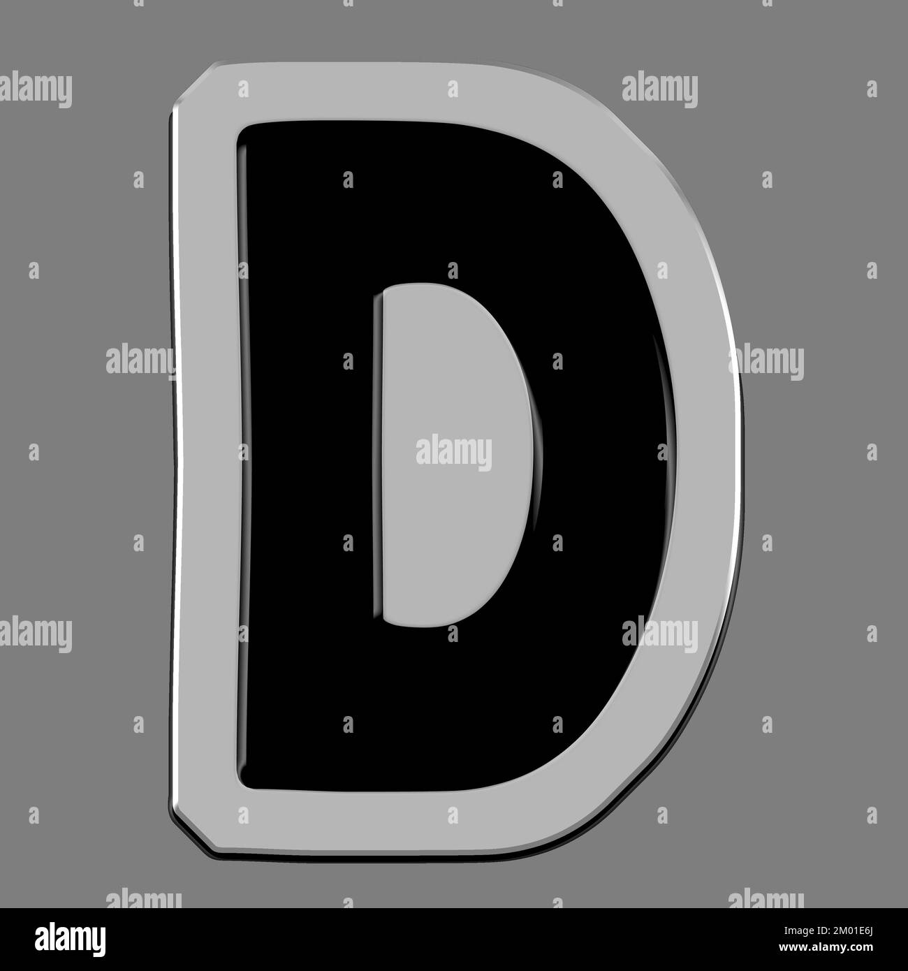 Badge avec lettre majuscule D Banque D'Images