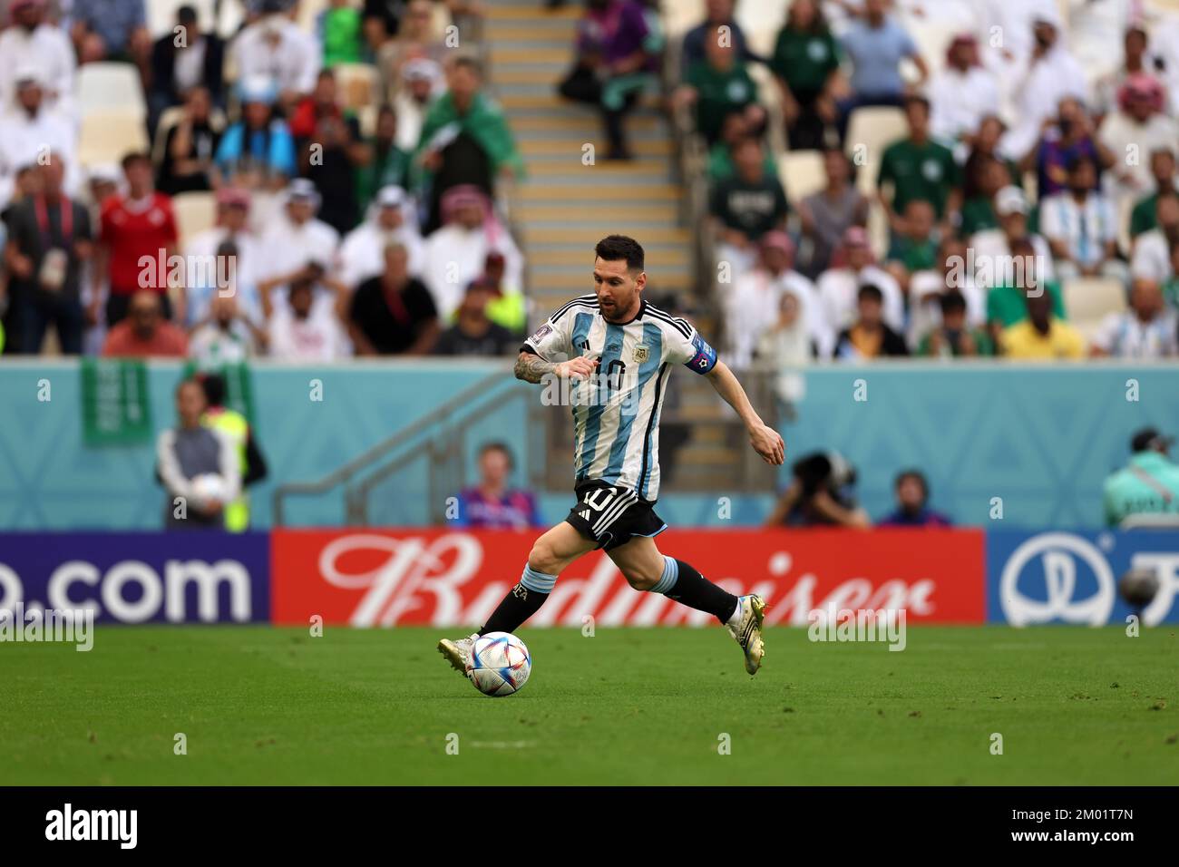 LUSAIL CITY, QATAR - NOVEMBRE 22 : Lionel Messi de l'Argentine en action pendant la coupe du monde de la FIFA Qatar 2022 Groupe C match entre l'Argentine et l'Arabie Saoudite au stade Lusail sur 22 novembre 2022 à Lusail City, Qatar. (Photo d'Amin Jalali/ATPImages) (JAMAI Amin / ATP / SPP) Banque D'Images