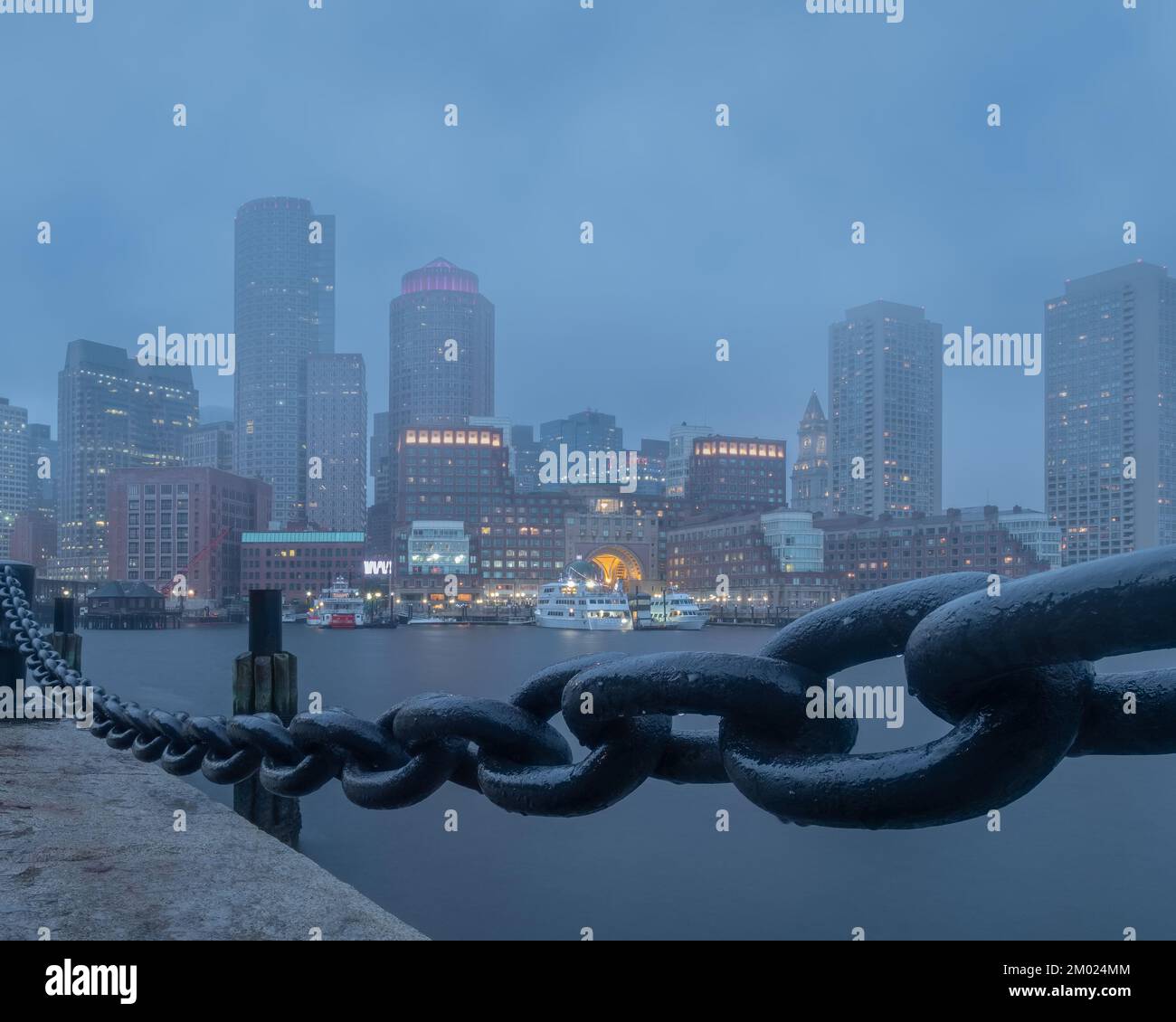 Boston Harborwalk, Boston Banque D'Images