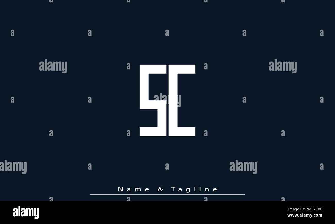 Lettres de l'alphabet initiales Monogram logo SC , CS Illustration de Vecteur