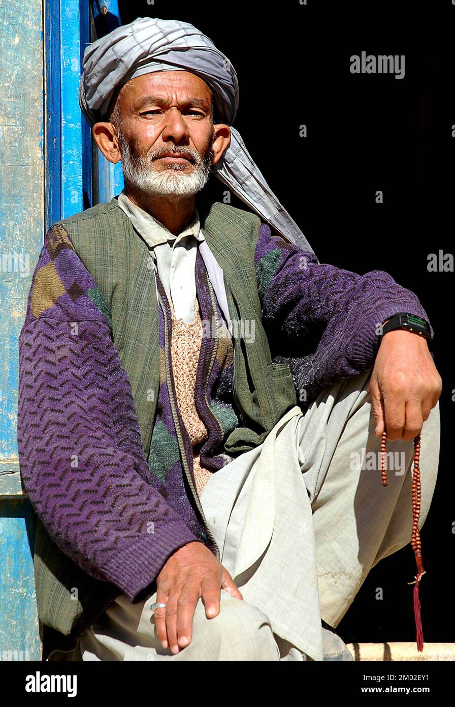 Syadara (Siyah Darah), province de Bamyan (Bamiyan) / Afghanistan : un afghan dans la petite ville de Syadara, dans le centre de l'Afghanistan. Banque D'Images