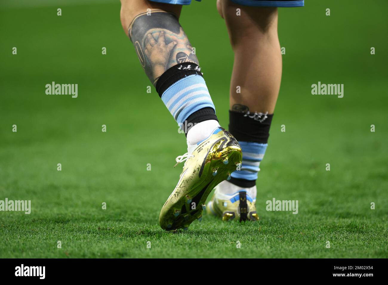Tatouage Messi Jambe Coupe Du Monde Football football - coupe du monde de la FIFA Qatar 2022 - Round of 16 -  Argentine v Australie - Ahmad bin Ali Stadium, Al Rayyan, Qatar - 3  décembre 2022 Un