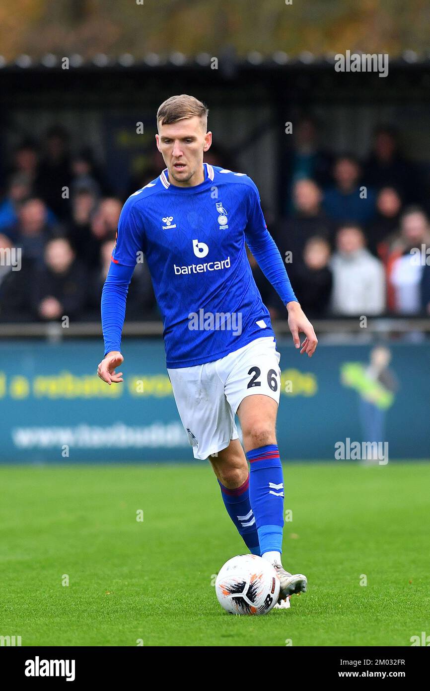 Solihull, Royaume-Uni. 02nd décembre 2022. Oldham s'échauffe lors du match de la Vanarama National League entre Solihull Moors et Oldham Athletic au parc Damson, Solihull, le samedi 3rd décembre 2022. (Credit: Eddie Garvey | MI News) Credit: MI News & Sport /Alay Live News Banque D'Images