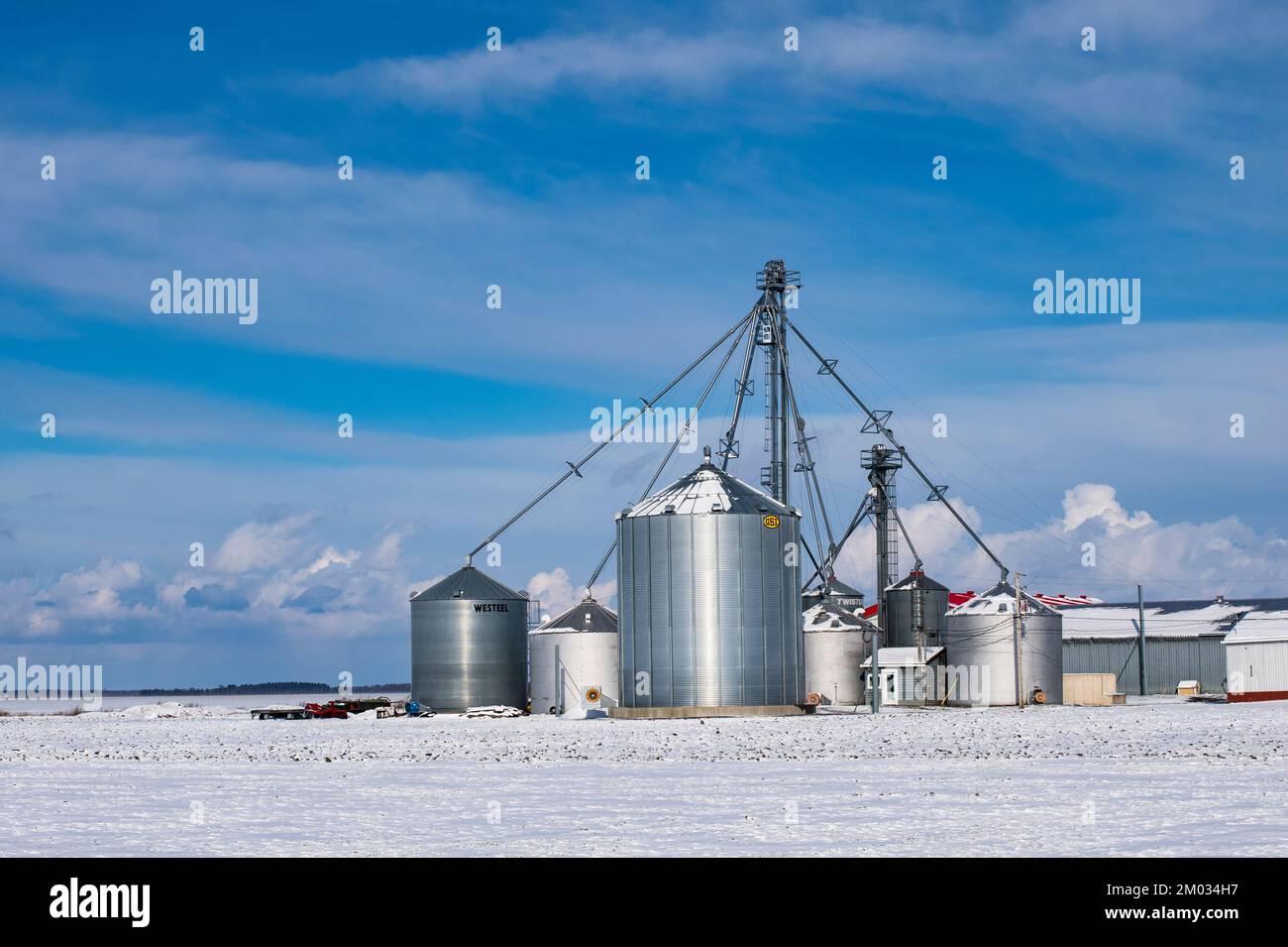 Silos à Saint-Guillaume, Québec, Canada Banque D'Images