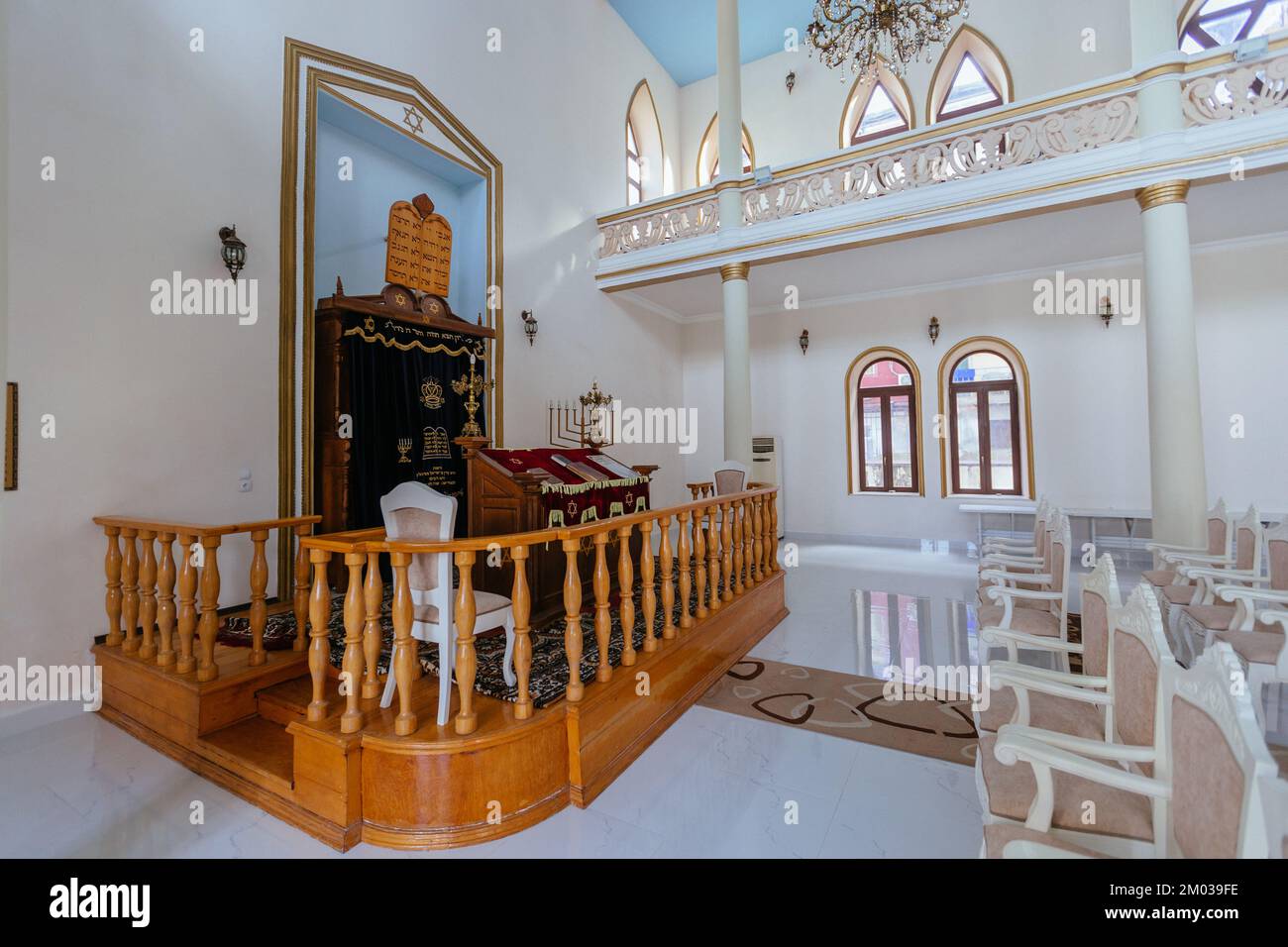 Intérieur de la synagogue à Batumi, Géorgie, 30 novembre 2022 Banque D'Images