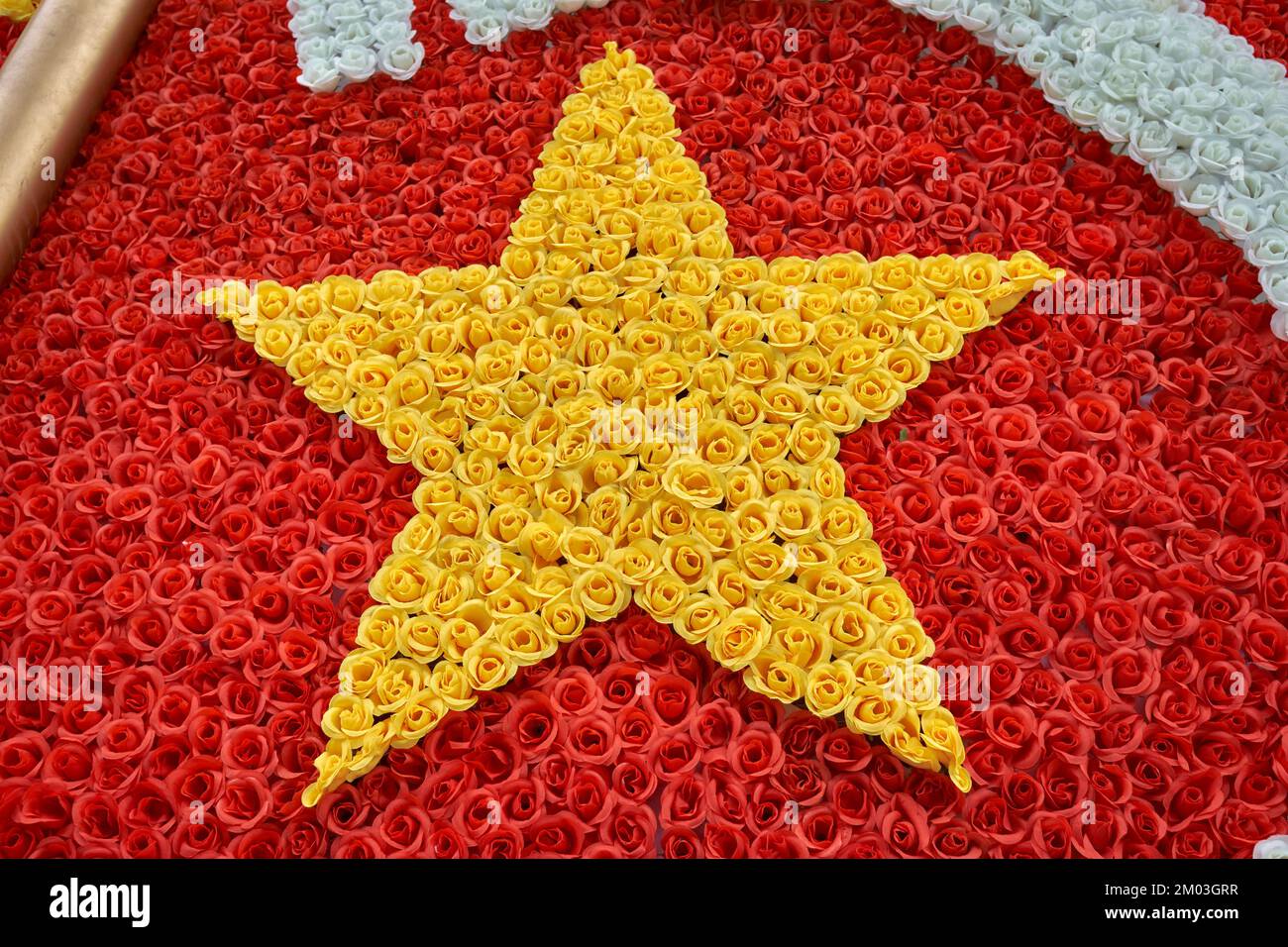 Étoile vietnamienne composée de fleurs à Hanoi Vietnam Banque D'Images