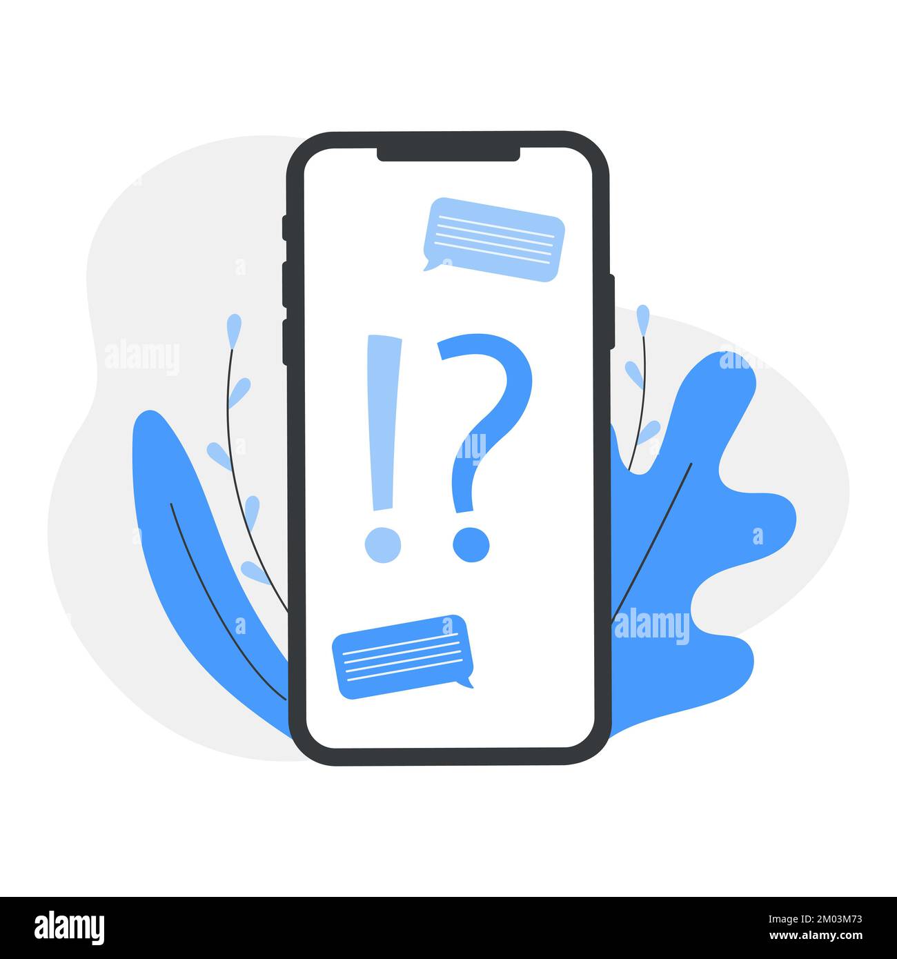 Illustration du vecteur de support client. Concept FAQ. Concept de la foire aux questions. Posez des questions et recevez des réponses. Service d'assistance en ligne. Plat Illustration de Vecteur