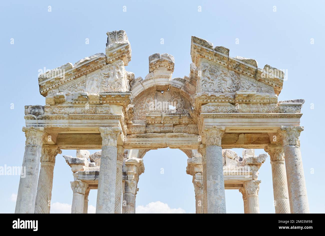 Le Tetrapylon unique d'Aphrodisias Banque D'Images