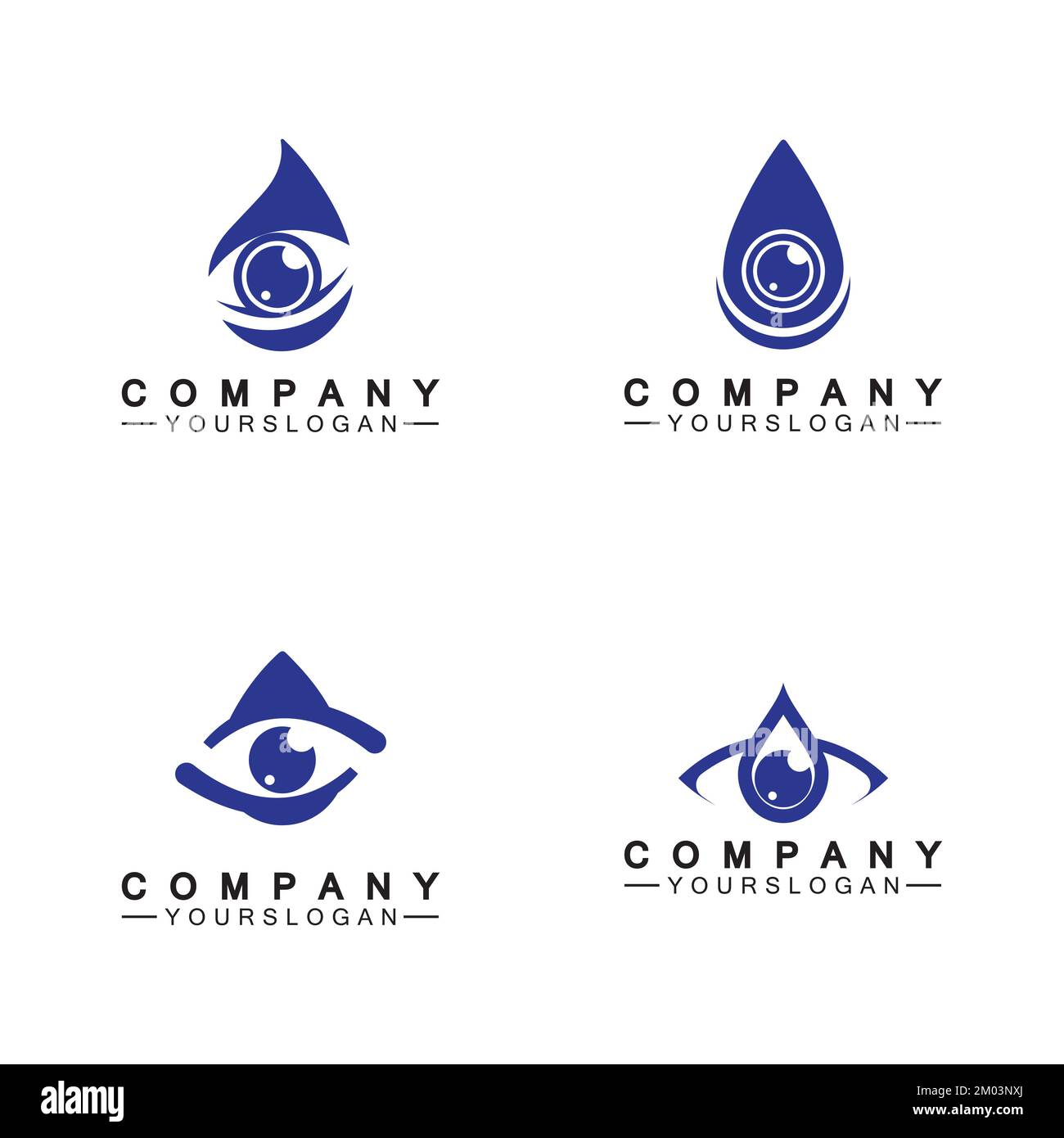 Modèle de conception d'icône de logo Eye Drop Illustration de Vecteur