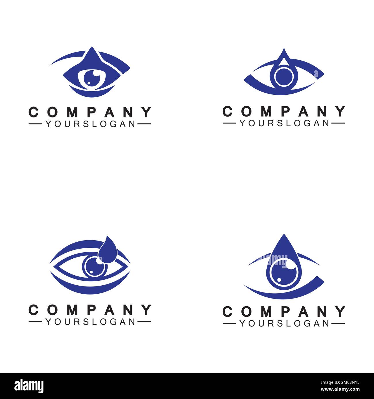 Modèle de conception d'icône de logo Eye Drop Illustration de Vecteur