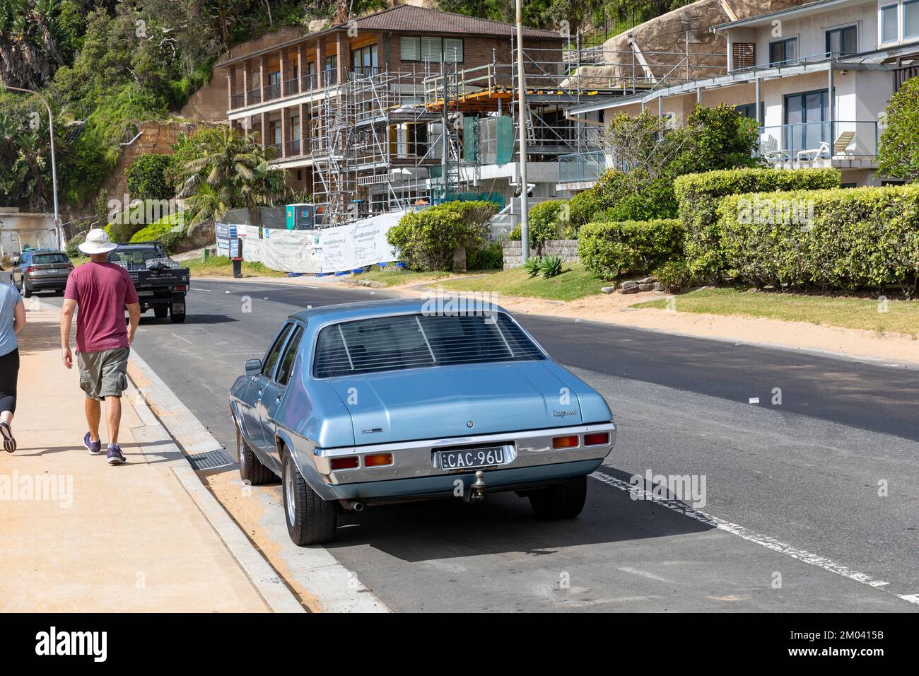 L'industrie automobile australienne, modèle 1972 Holden Kingswood berline berline berline berline voiture garée à Palm Beach, Sydney, NSW, Australie Banque D'Images