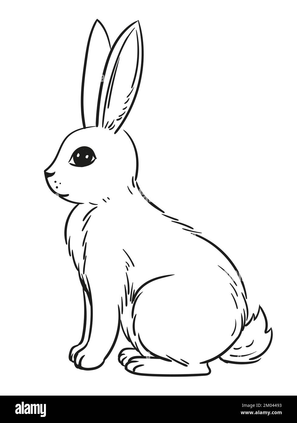 Divers lapins mignons, le printemps, lapin de pâques dans le style ...