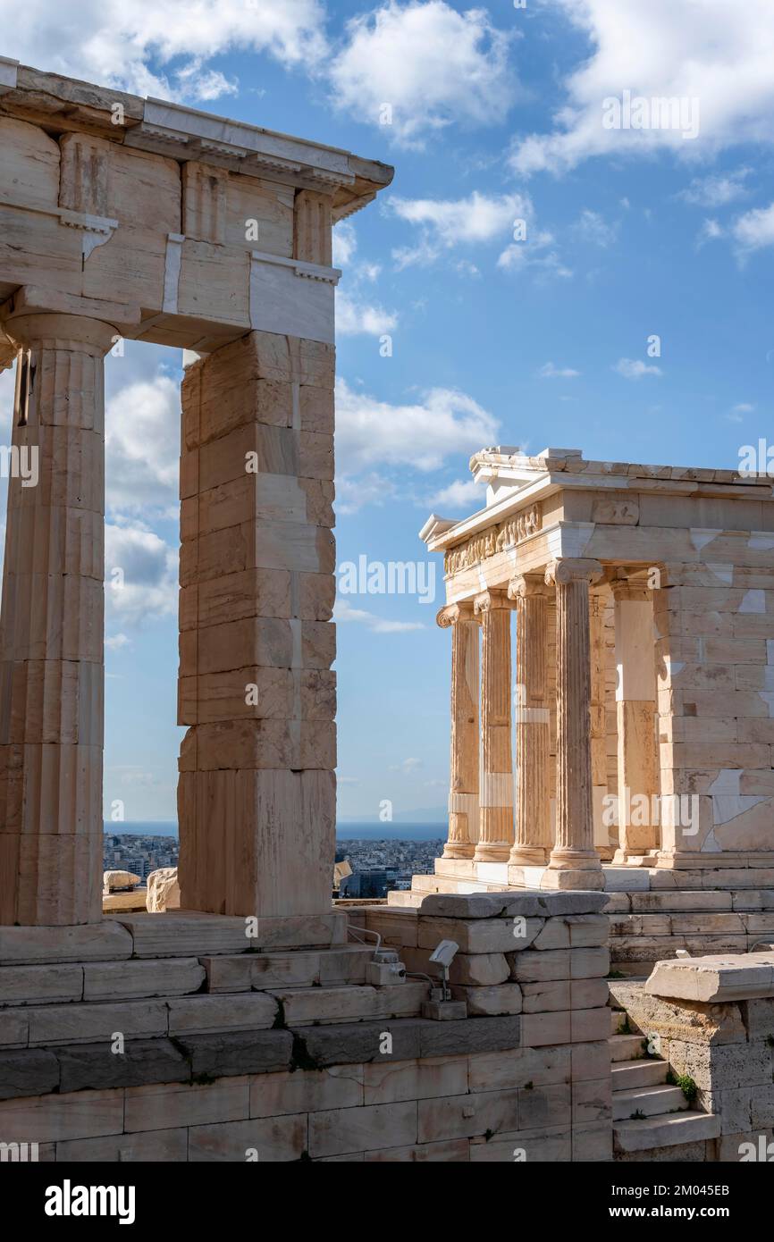 Temple d'Athéna Nike, l'Acropole, Athènes, Grèce, Europe Banque D'Images