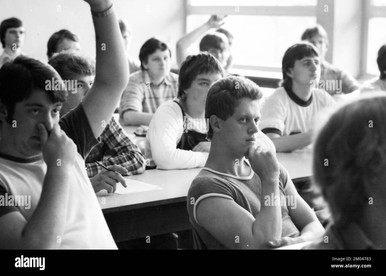 Cours dans une école professionnelle en juillet 1981, Allemagne, Europe Banque D'Images