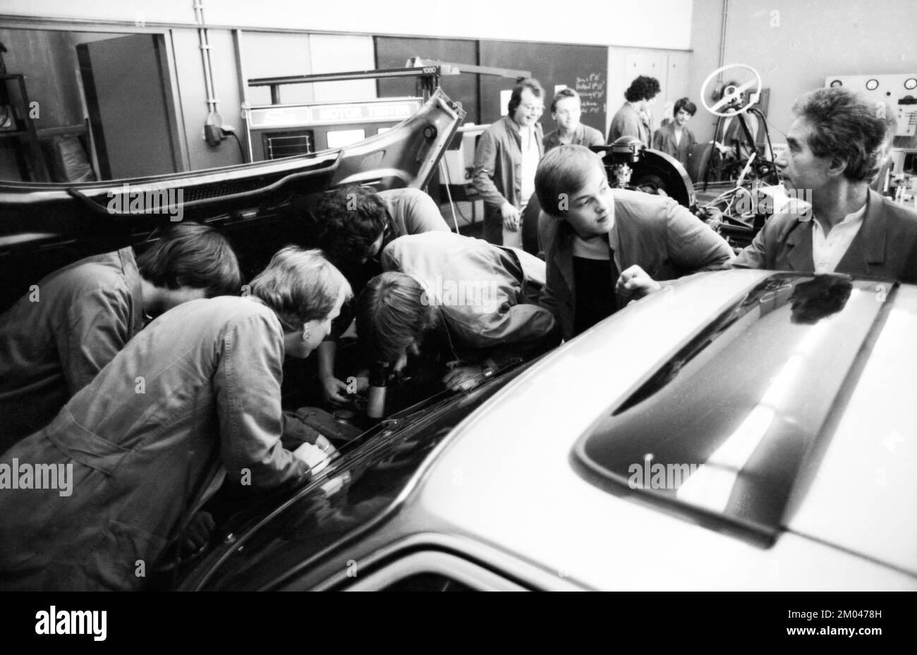 Cours dans une école professionnelle en juillet 1981, Allemagne, Europe Banque D'Images