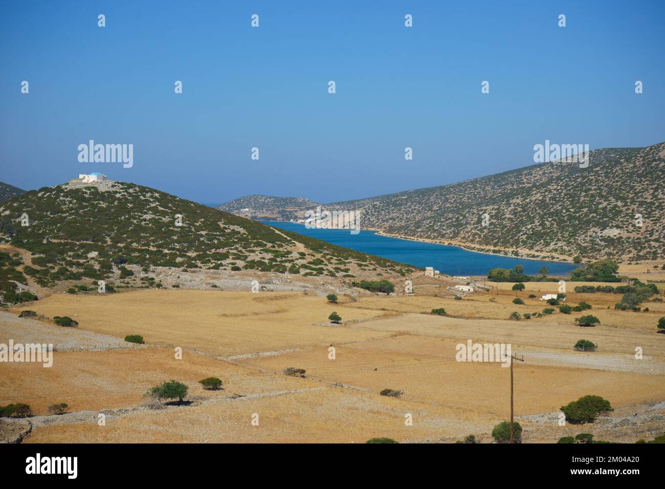 Campagne sur l'île Dodécanèse d'Astypalea, Mer Egée, Grèce, Europe Banque D'Images