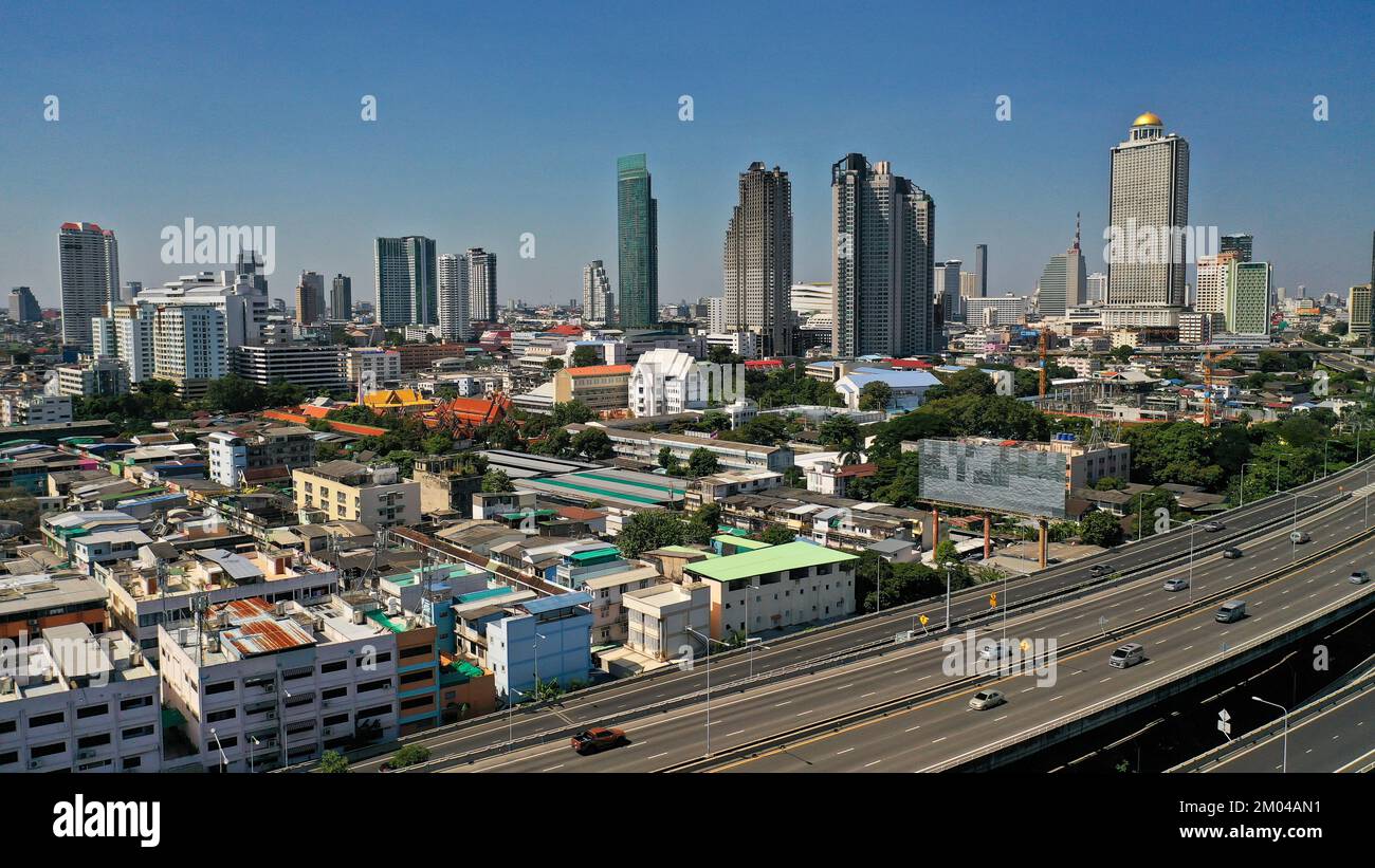 Vue aérienne ville de Bangkok ville horizon de la Thaïlande , CityScape Thaïlande Banque D'Images