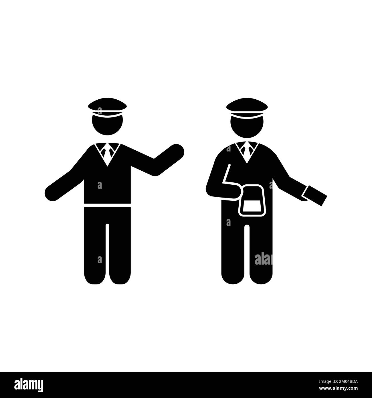 Icône de l'inspecteur des transports en commun définir un pictogramme ...