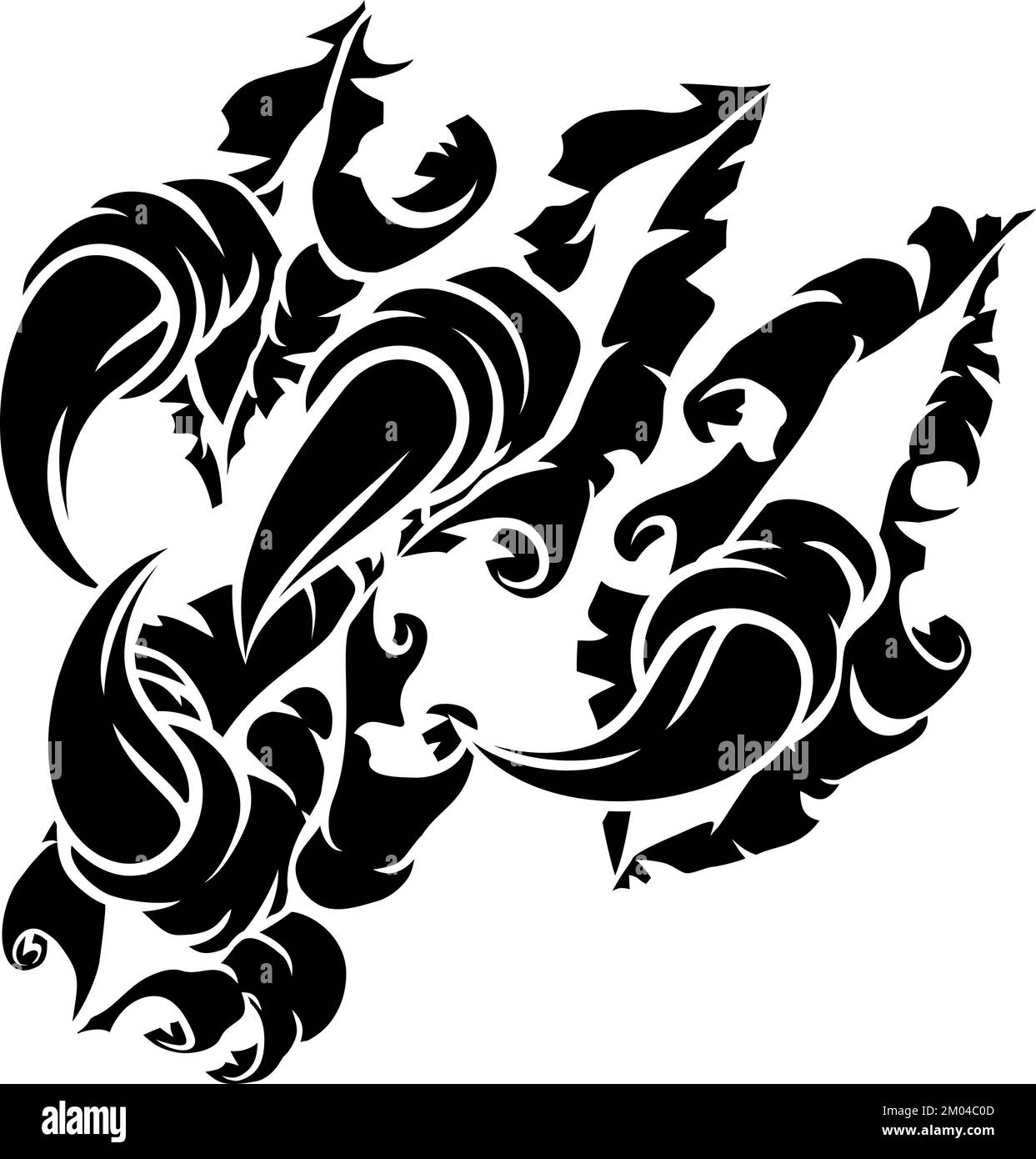 Ripping Monster Dinosaur Eagle Claw Talons Illustration de Vecteur