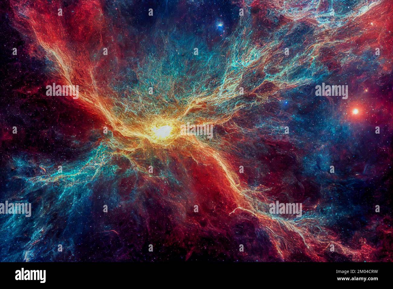 Arrière-plan de l'illustration de diffusion dans l'espace profond Banque D'Images