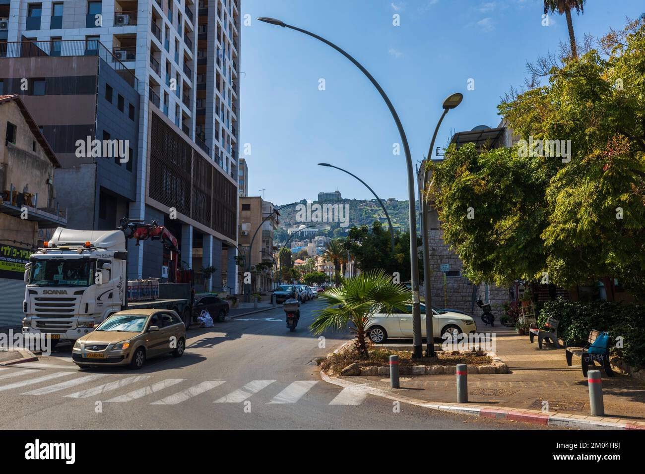 Israël, Haïfa 05, 2022 : rues de la ville de Haïfa en Israël Banque D'Images