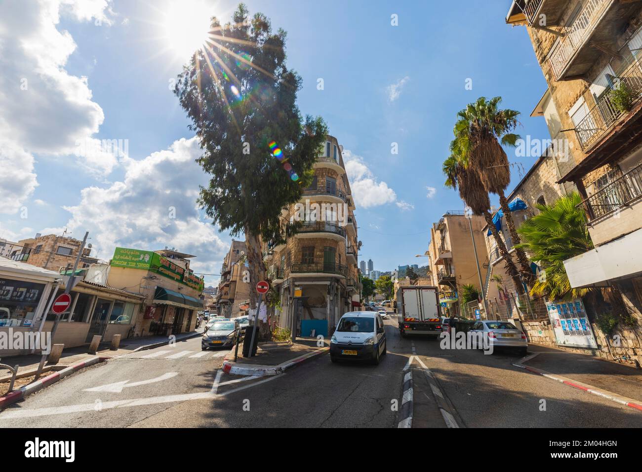 Israël, Haïfa 05, 2022 : rues de la ville de Haïfa en Israël Banque D'Images