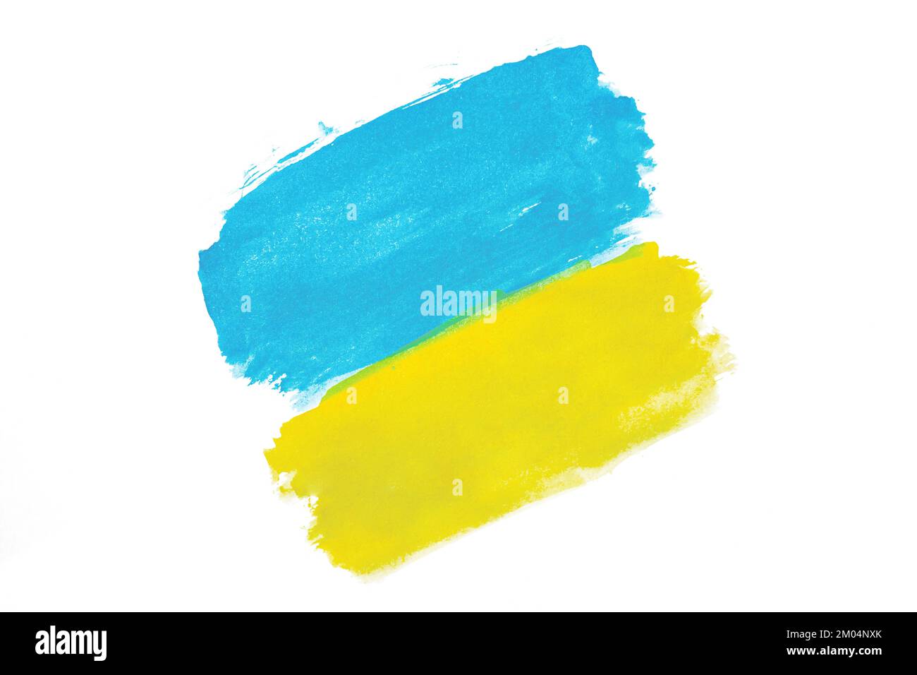 Drapeaux de l'Ukraine peints sur le livre blanc , commerce troisième guerre mondiale conflits et le concept de politique d'anctions Banque D'Images