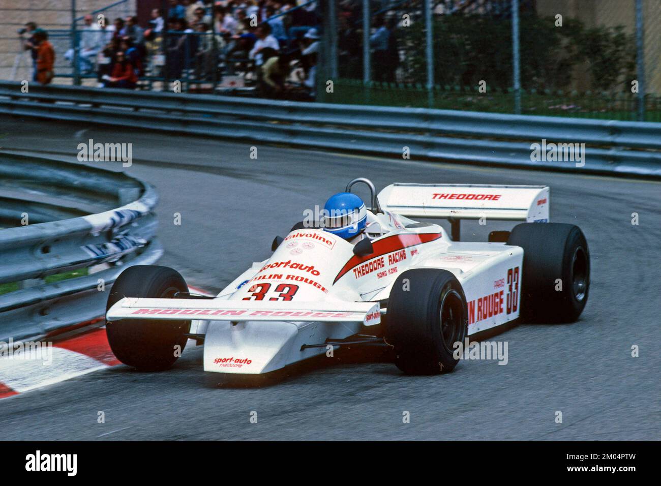 MOTORSPORT - F1 1981 - MONACO GP - MONTE-CARLO (mon) - 31/05/1981 - PHOTO : DPPI - Patrick TAMBAY - Theodore Racing Team - Theodore TY01 Ford Cosworth - action Banque D'Images