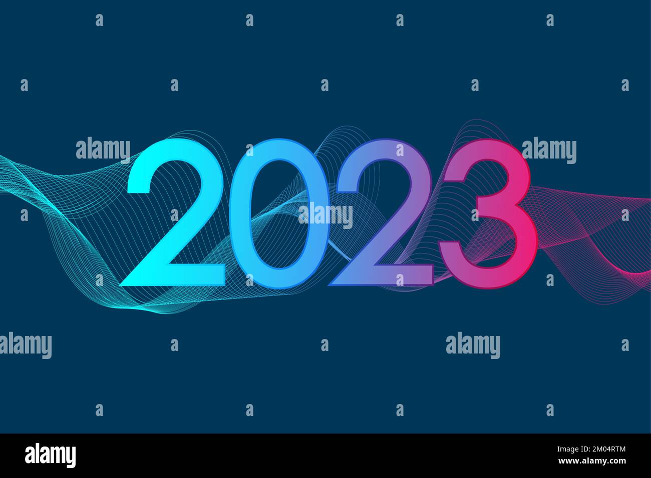 Modèle technologique futuriste moderne pour Joyeux Noël et bonne année 2023 avec lignes et 