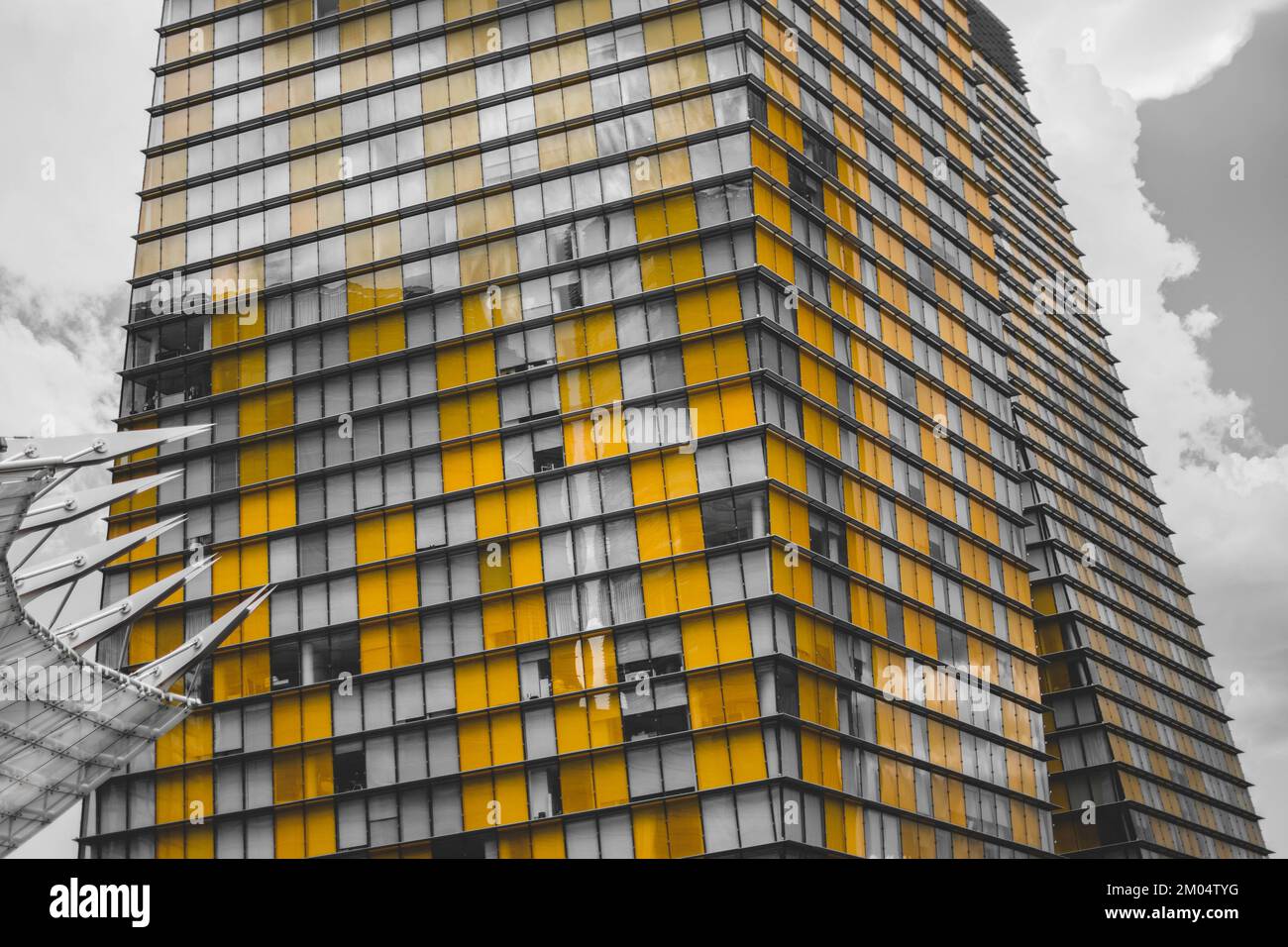 Veer Towers de Las Vegas en noir et blanc Banque D'Images