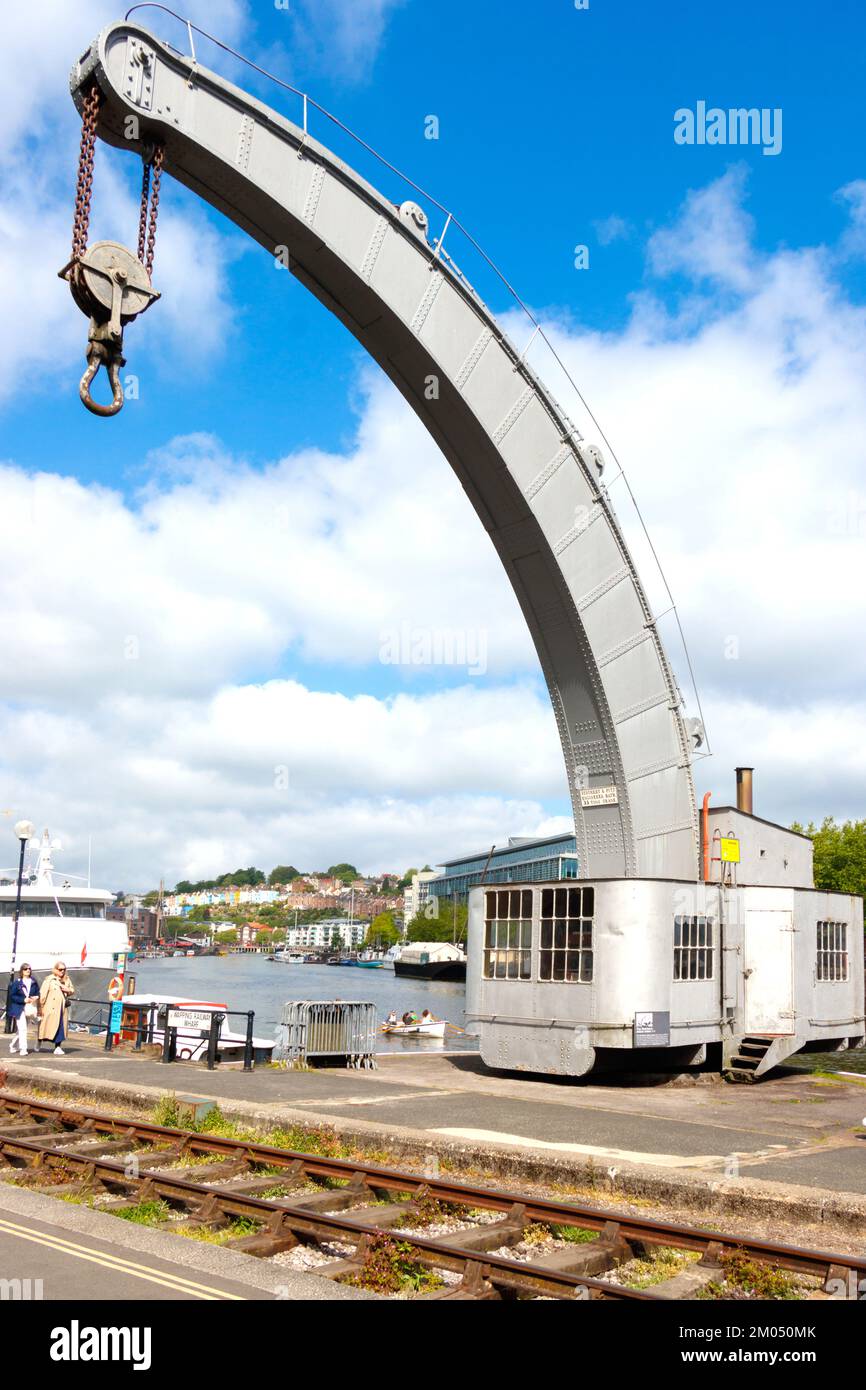Grue à vapeur Stothert & Pitt Fairbairn sur les quais de Bristol Banque D'Images