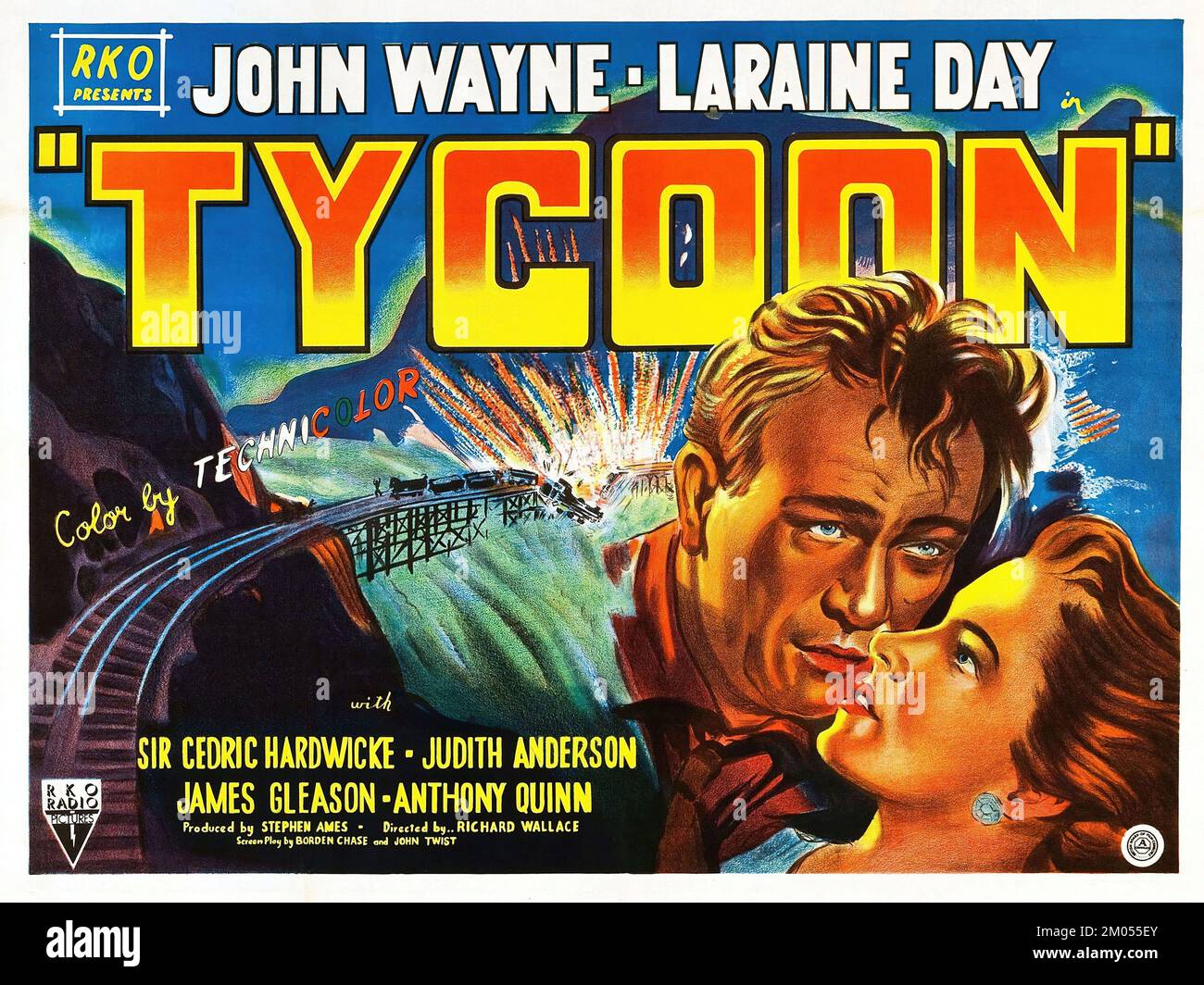 JOHN WAYNE et LALAINE DAY à TYCOON (1947), dirigé par RICHARD WALLACE. Crédit : RKO RADIO / Album Banque D'Images
