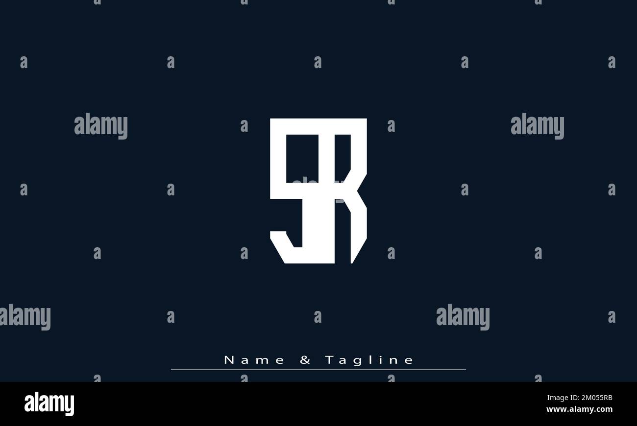 Lettres de l'alphabet initiales Monogram logo SR , RS Illustration de Vecteur