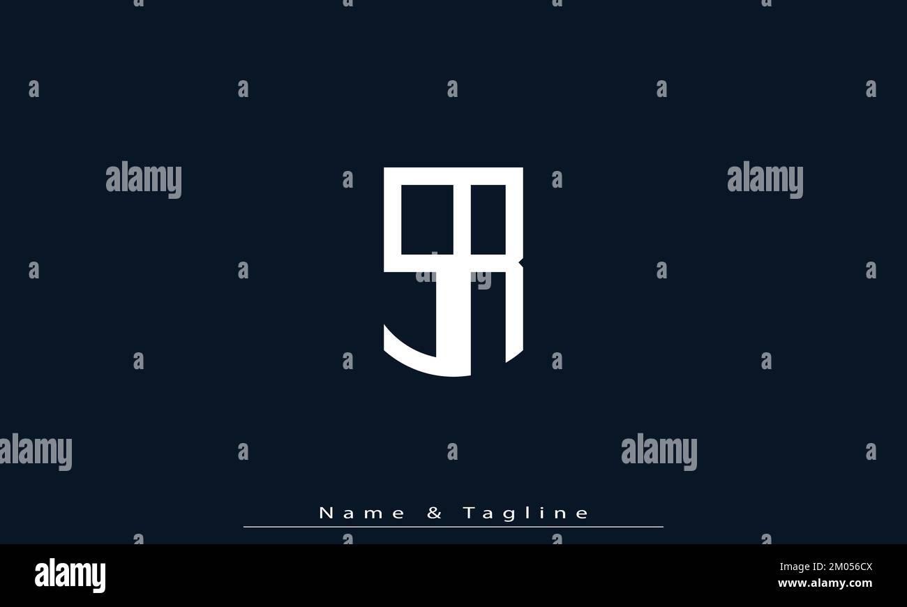 Lettres de l'alphabet initiales Monogram logo SR , RS Illustration de Vecteur