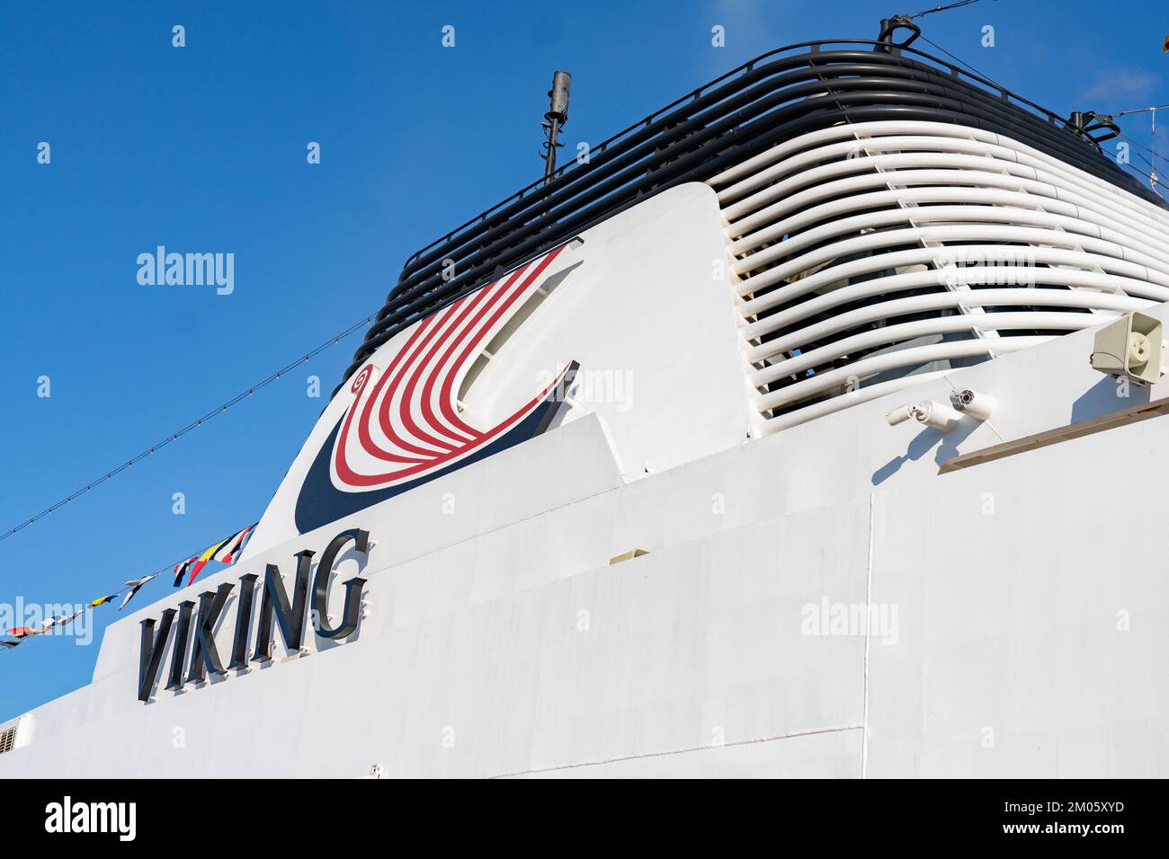 Le viking venus est un petit navire de mer avec des ports d'escale de classe mondiale Banque D'Images