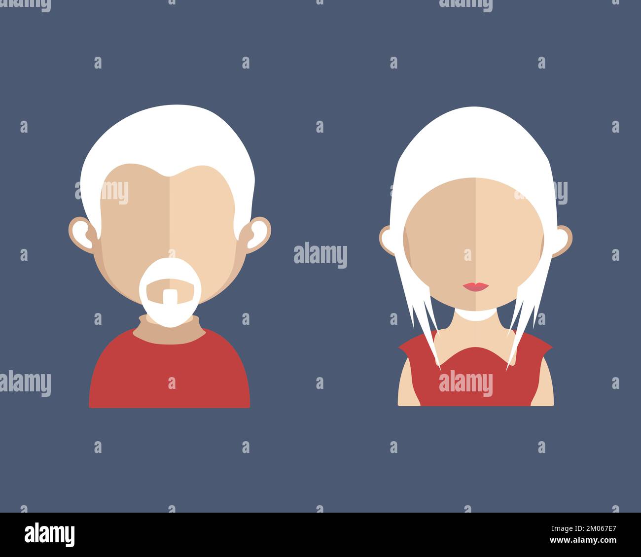 Belle femme et homme Avatar concepts de conception fait en Adobe Illustrator, eps, vecteur Illustration de Vecteur