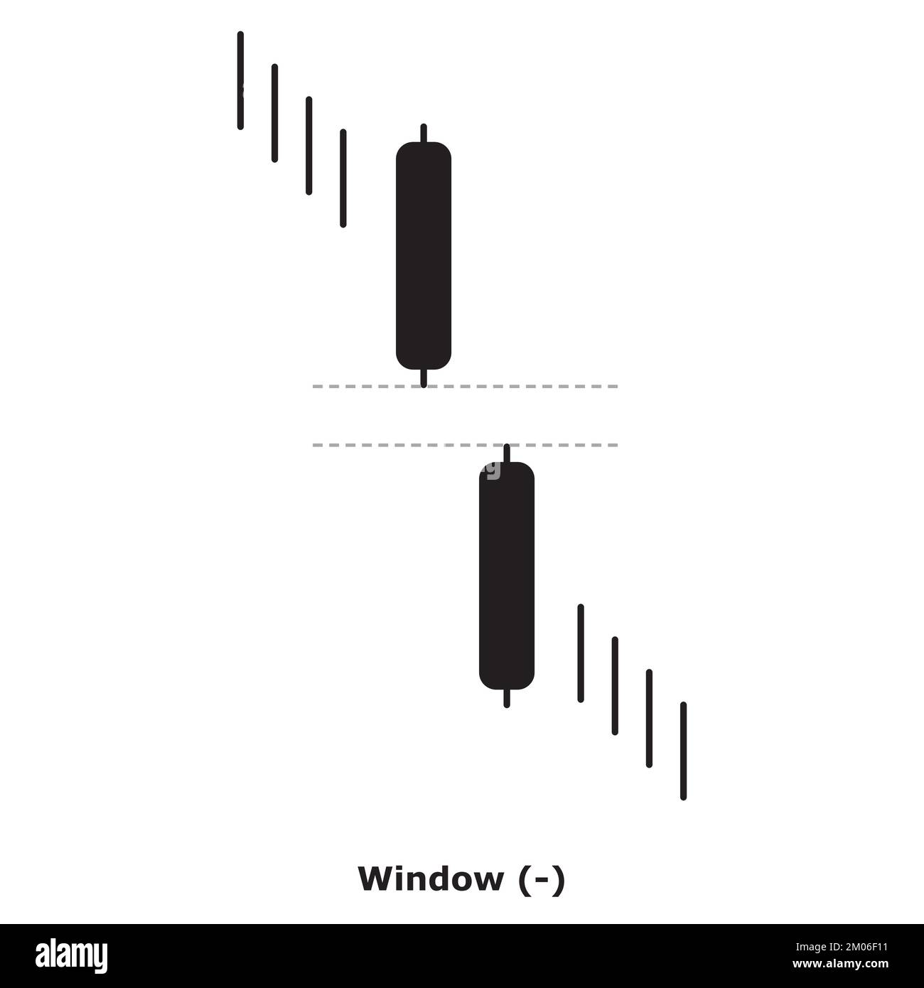 Fenêtre - barbu - blanc et noir - rond - poursuite barbu motif de Candlestick japonais - doubles motifs Illustration de Vecteur