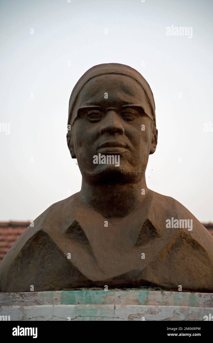 Statue du Cabral d'Amilcar, Bafata, région de Bafata, Guinée-Bissau Banque D'Images