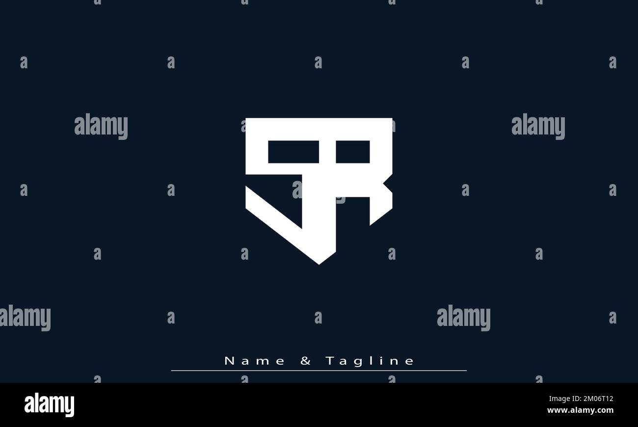 Lettres de l'alphabet initiales Monogram logo SR , RS Illustration de Vecteur