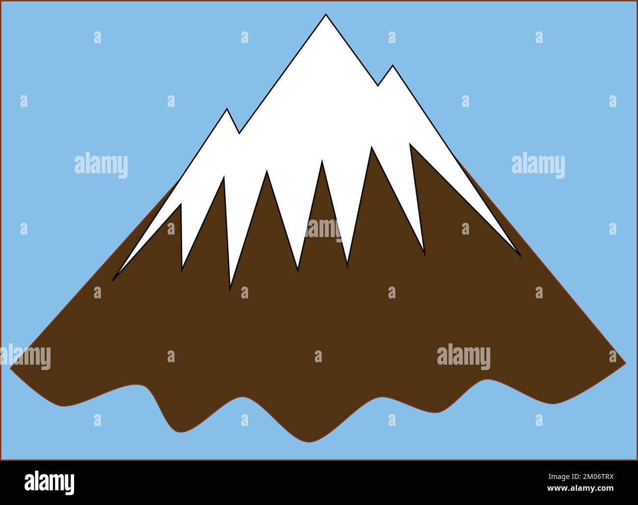 Illustration du vecteur de montagne, mont Everest, montagne de l'Himalaya Illustration de Vecteur