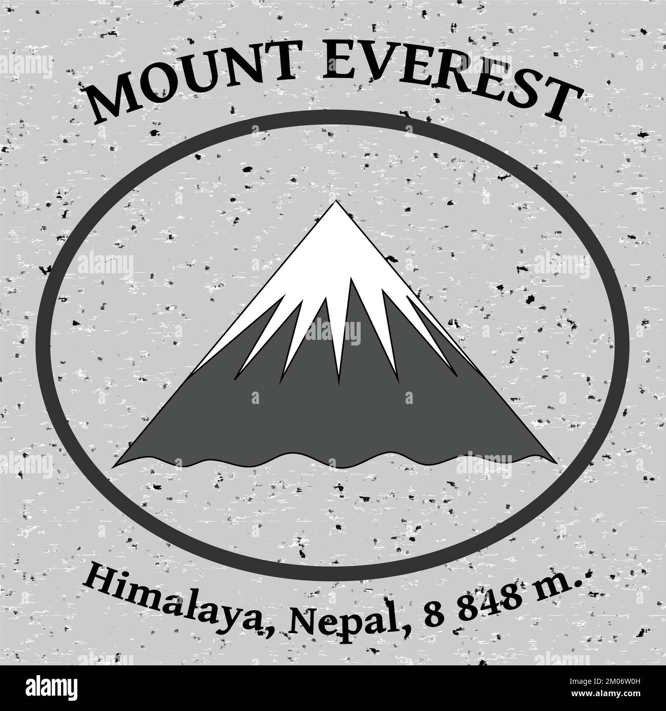 Mont Everest, illustration de vecteur de montagne logo de montagnes de l'himalaya Illustration de Vecteur