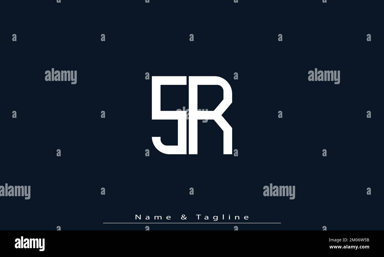 Lettres de l'alphabet initiales Monogram logo SR , RS Illustration de Vecteur