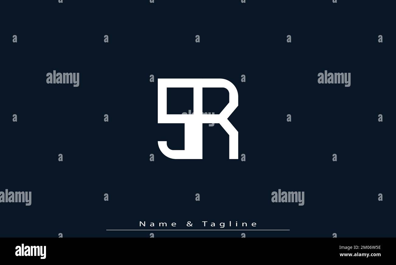 Lettres de l'alphabet initiales Monogram logo SR , RS Illustration de Vecteur