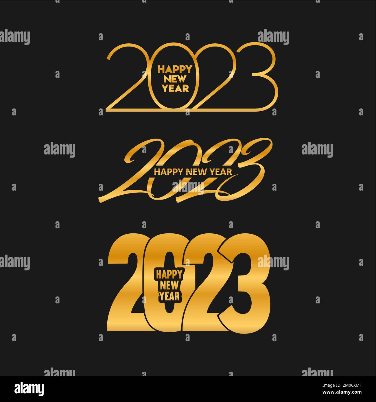 Bonne année 2023, Nouvelle année 2023 styles de texte, 2023 texte en or  écriture, bonne nouvelle année bannière et poster design Image Vectorielle  Stock - Alamy