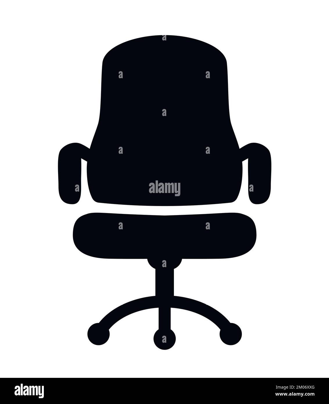 Icône représentant un siège de bureau ou une chaise de bureau Illustration de Vecteur